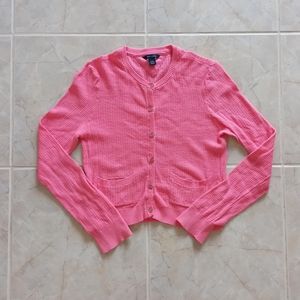 Cropped Pink Tommy Hilfiger Cardigan